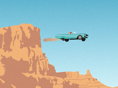 Thelma & Louise car crazy film free friendship illustration movie run