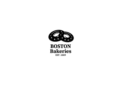 Boston Bakeries - logo bagels boston branding donuts illustration logo vector