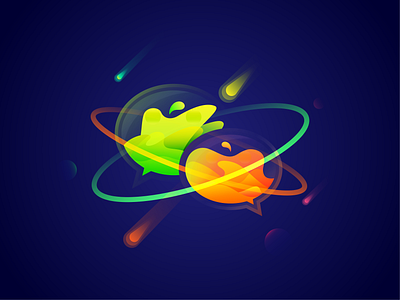 WeChat planet illustration planet 微信