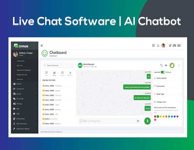 Live Chat Software AI Chatbot ai ai chat chatbots crm crm software customer chat dashboard ui envato customer chacking apps facebook bots graphic design live chat online chat online support chat website chatting