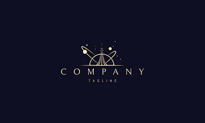 Space logo brand branding design fly logo planet space logo umuarus vector