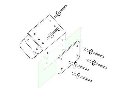 Sensor installation c4d cinema 4d exploded exploded view ikea isometric isometry line outline sketch and toon stroke