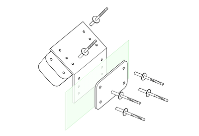 Sensor installation c4d cinema 4d exploded exploded view ikea isometric isometry line outline sketch and toon stroke