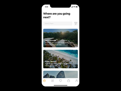 Travel App animation app design flat minimal mobile app travel travel app ui ux