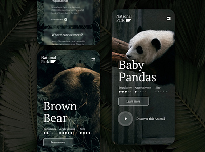 Daily UI #10 National Park Mobile animal app best design challenge daily daily ui design mobile mobile app mobile design mobile ui ui ui ux ui design ui ux user experience user interface ux web design website