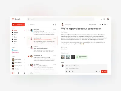 Gmail Re-design app app design colors design designer desktop gmail google interface ios mail mobile mobile design photos typography ui ui design ux ux design web design