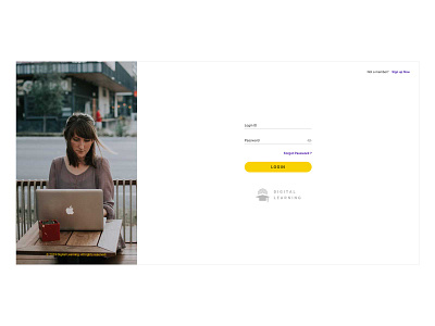 Digital Learning - Login Page Design design digital learning learning management system lms ui uidesign web design website design