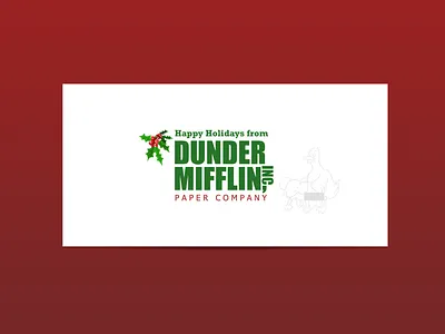 Dunder Mifflin Holiday Card | Weekly Warm-ups art artwork card christmas color creative design drawing dribbbleweeklywarmup flat greeting card holiday holiday card identity illustration logo minimal print the office vector