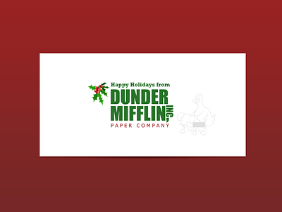 Dunder Mifflin Holiday Card | Weekly Warm-ups art artwork card christmas color creative design drawing dribbbleweeklywarmup flat greeting card holiday holiday card identity illustration logo minimal print the office vector