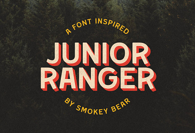 Junior Ranger Font branding display font display fonts font font design fonts graphic graphic design graphicdesign graphics lettering logo fonts retro font titles typeface typefaces typography vintage design vintage font vintage lettering