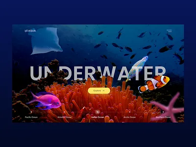 Underwater | Concept website concept design ui ux web webdesign website website concept