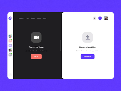 Glitch Gaming Platform UI Kit II after effects animation design game gaming app motion motion design stream ui ui8 upload ux video