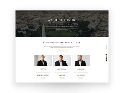 Best In Chauffeur - Washington DC Page booking car chauffeur design limousine luxury modern transportation web design webdesign