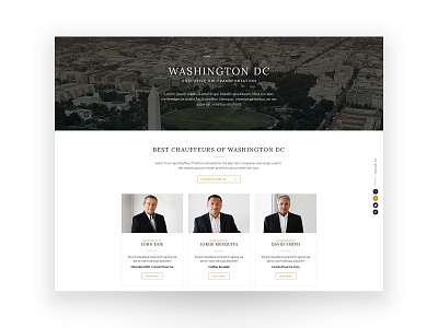 Best In Chauffeur - Washington DC Page booking car chauffeur design limousine luxury modern transportation web design webdesign