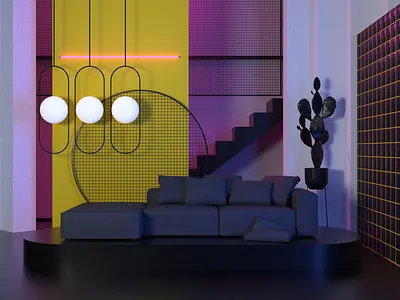 Lounge 3d 3d artist abstract c4d cgi cinema4d illustration octane otoy