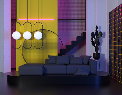 Lounge 3d 3d artist abstract c4d cgi cinema4d illustration octane otoy