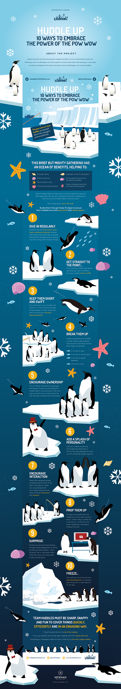 Huddle Up data infographic infographics penguins vector vector illustration