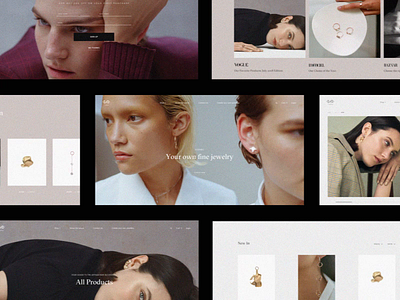 Limnia Fine Jewelry Animation animation ecommerce eshop grid interface jewelry typography ui ux video web website