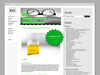 AKA Webssite Landingpage books ecommerce publishing house website