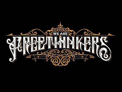 We are Freethinkers craft graphic design handlettering lettering logo ornaments typography vintage