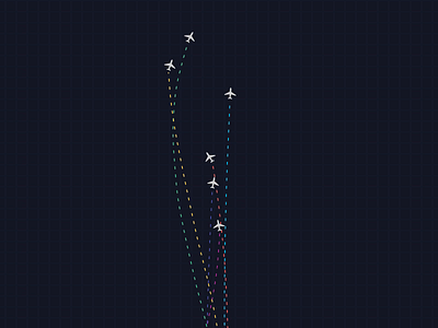 Plane Trails aeroplane airplane animation codepen dotted flight journey loop plane relax svg trails travel zen