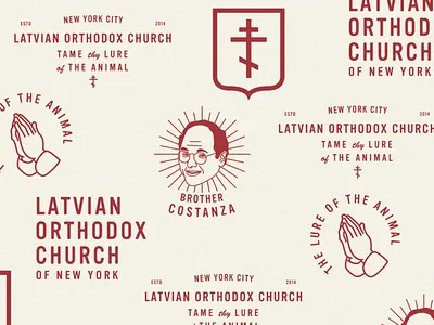The Latvian Orthodox Church branding costanza design festivus flat illustration illustrator latvian orthodox church logo minimal seinfeld type typography vector