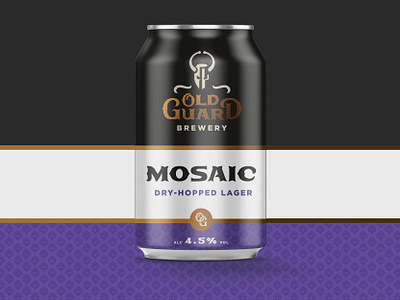 Old Guard Brewery Mosaic beer beer can branding brewery design logo minimal vector