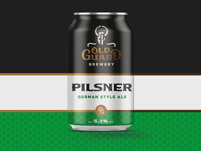 Old Guard Brewery Pilsner beer beer branding beer can branding brewery design illustration vector