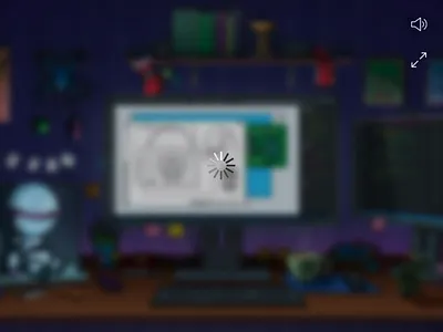 New Year's greetings from Microsoft christmas city future gadgets illustration new year web