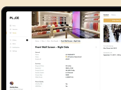 Place 03 branding dashboard e commerce movie player store streaming view