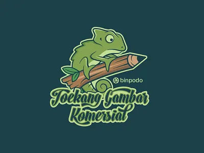Toekang Gambar Komersial brand identity chameleon design designer graphic design illustration illustrator logo typography vector