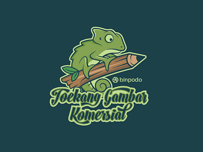 Toekang Gambar Komersial brand identity chameleon design designer graphic design illustration illustrator logo typography vector