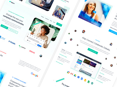 Happy Homepage branding design hero homepage landing page saas webdesign workplace