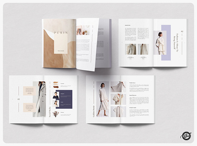SUITPEA Fashion Magazine & Lookbook a4 size book editorial fashion feminine indesign indesign template layout layout design minimal minimalist modern print design professional simple template design templates us letter