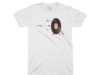 MY AIM IS TRUE - shirt arrow cotton bureau illustration shirt vinyl vinyl record