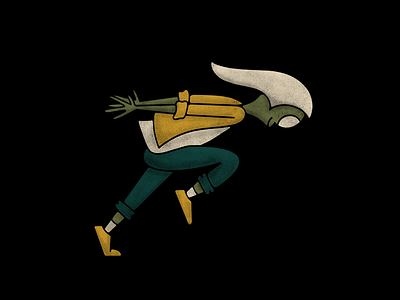 Naruto Run alien aliens area 51 illustration naruto naruto run old procreate retro run running texture vintage