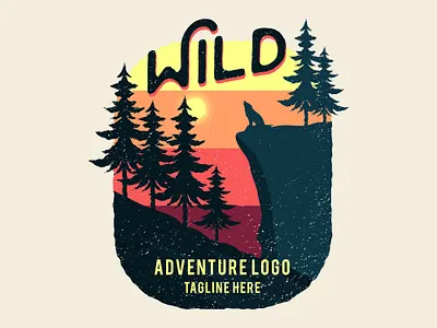 Wild adventure logo adobe illustrator adventure camping forest illustration jungle logo mountain nature nature illustration retro travel vintage logo wild