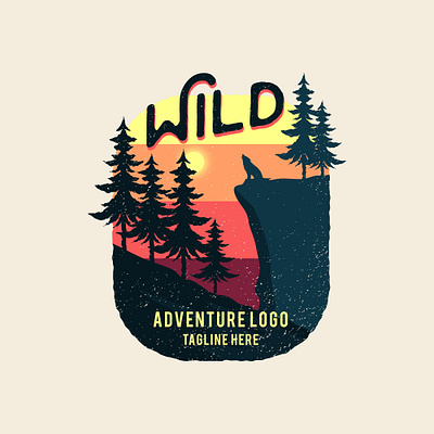 Wild adventure logo adobe illustrator adventure camping forest illustration jungle logo mountain nature nature illustration retro travel vintage logo wild