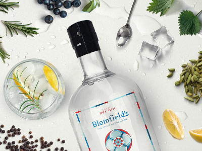 Blomfield's Gin label brand design brand direction brand identity gin identity design label label design label packaging logo logo design packaging packaging design