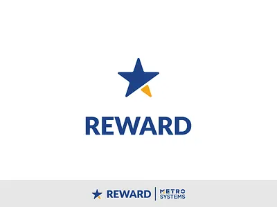Logo Reward WIP V2 blue dragos alexandru logo reward star yellow