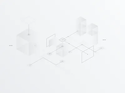 Iso nodes 3d design diagram flat illustration isometric lines nodes vector web whitespace