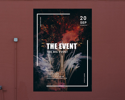 Poster Firework Event creative creativity design designer event fireworks graphic design minimal modern poster poster design typography