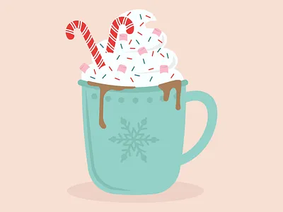 Candy Canes candy candy cane christmas design graphic graphics hot chocolate illustration illustrator pattern print surface pattern