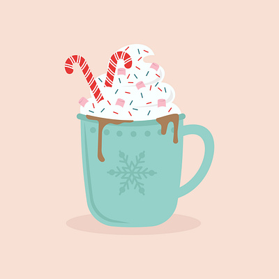 Candy Canes candy candy cane christmas design graphic graphics hot chocolate illustration illustrator pattern print surface pattern