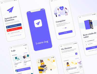 Online Learning Platform - Mobile App app figma iphone minimal mobile uidesign uiux ux uxdesign