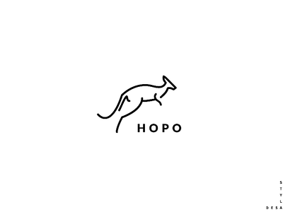 Kangaroo logo - Hopo branding daily logo daily logo challenge illustration illustrator kangaroo logo logo challenge logo design minimal modern vector