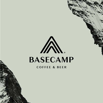 Basecamp Coffee brand identity branding design logo typography vector