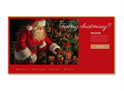 Feeling christmassssy christmas website digitial xmas illustration red website ui uidesign ux xmas website