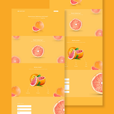 Grape Fruit - Web Page branding design desktop flatwebdesign landingpage landingpagedesign ui ux web webdesign