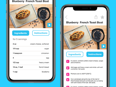 Tasty recipe app ingredients instructions mobile recipe recipe app redesign ui ux